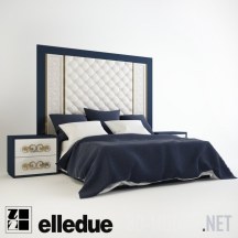3d-модель Двуспальная кровать Elledue