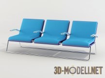 3d-модель Тройное сиденье для зала ожидания