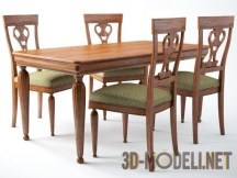 3d-модель Обеденный стол и стулья от Modenese Gastone