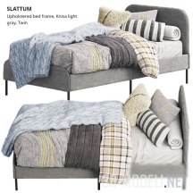3d-модель Кровать SLATTUM от IKEA