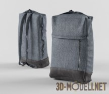3d-модель Удобный серый рюкзак