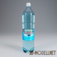 3d-модель Пластиковая бутылка с минеральной водой «Карачинская»
