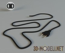 3d-модель Вилка с проводом