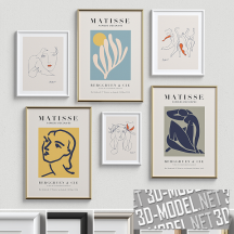 3d-модель Набор картин из серии Matisse Line