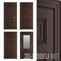 3d-модель Четыре классические двери шоколадного цвета