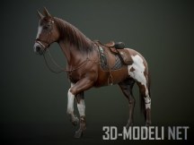 3d-модель Гнедая лошадь