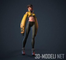 3d-модель Модная девушка