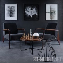 3d-модель Кресло Fauteuil de Salon от Vitra, стол, декор