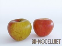 3d-модель Два яблока