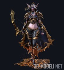 3d-модель Персонаж Sylvanas из World of Warcraft