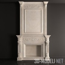 3d-модель Мраморный каминный портал
