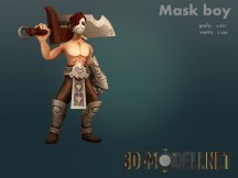 3d-модель Персонаж Mask boy
