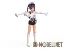 3d-модель Персонаж девочка аниме