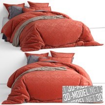 3d-модель Кровать с постельным бельем Adairs Bianca