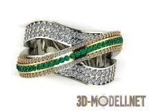 3d-модель Женское обручальное кольцо low-poly