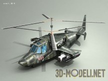 3d-модель Вертолет KA-50 «Черная акула» Low-Poly
