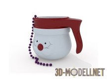 3d-модель Рождественская кружка-снеговик