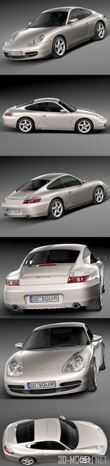 3d-модель Автомобиль Porsche 911 996 Carrera 1997-2001