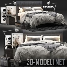 Современная кровать IKEA OPPLAND