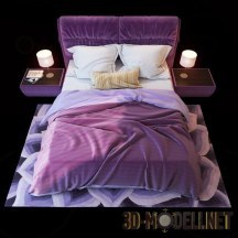 3d-модель Кровать Milana Blest с аксессуарами