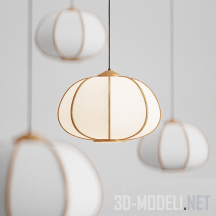 3d-модель Светильник из бамбука и бумаги