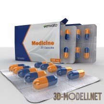 3d-модель Упаковка современных лекарств