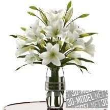 Белые лилии в вазе Lovely Home