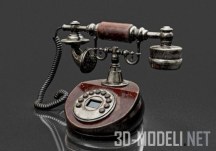 3d-модель Винтажный телефонный аппарат