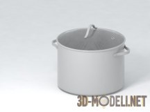 3d-модель Алюминиевая небольшая кастрюля