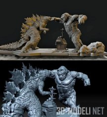 3d-модель Статуэтка Godzilla vs Kong
