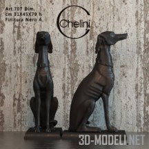 3d-модель Собака гончая Chelini 707