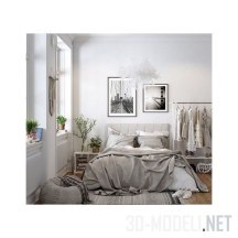 3d-модель Спальня с одеждой от Alexander Mcqueen