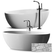 3d-модель Отдельностоящая ванна App от Ceramica Flaminia