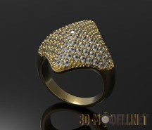 3d-модель Золотое кольцо в форме ромба