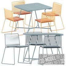 3d-модель Стул Alo Outdoor ondarreta и стол Totem от Garda Furniture