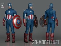 3d-модель Персонаж Капитан Америка