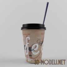 3d-модель Кофе в бумажном стаканчике