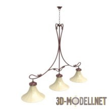 3d-модель Тройной подвесной светильник