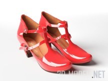 3d-модель Туфли Penny Neon Red от Tracey Neuls