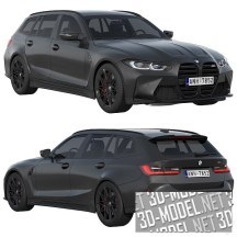 3d-модель Автомобиль BMW M3 Competition Touring 2022