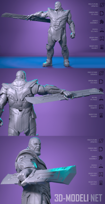 3d-модель Персонаж комиксов Marvel – Thanos Endgame