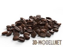 3d-модель Горсть кофейных зерен