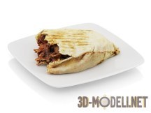 3d-модель Фоккача с мясом