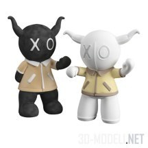 3d-модель Черная и белая куклы