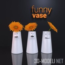 3d-модель Забавные вазы с герберами