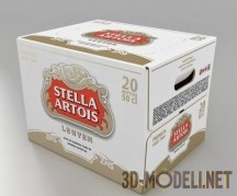 3d-модель Гофрокороб для пива Stella Artois