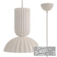 3d-модель Подвесной светильник Fluted White Porcelain Dome от cb2