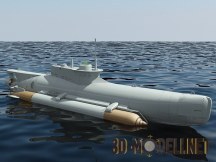 3d-модель Подводная лодка «Seehund» XXVII B/B5 Midget Submarine