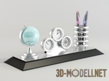 3d-модель Набор настольных предметов в кабинет