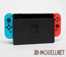 3d-модель Консоль Nintendo Switch in Dock Joy Cons